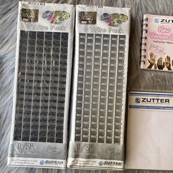 Zutter Bind-It-All 1/2 inch Wire Book Binding Scrapbooking Paper Manual Bundle - Picture 2 of 5
